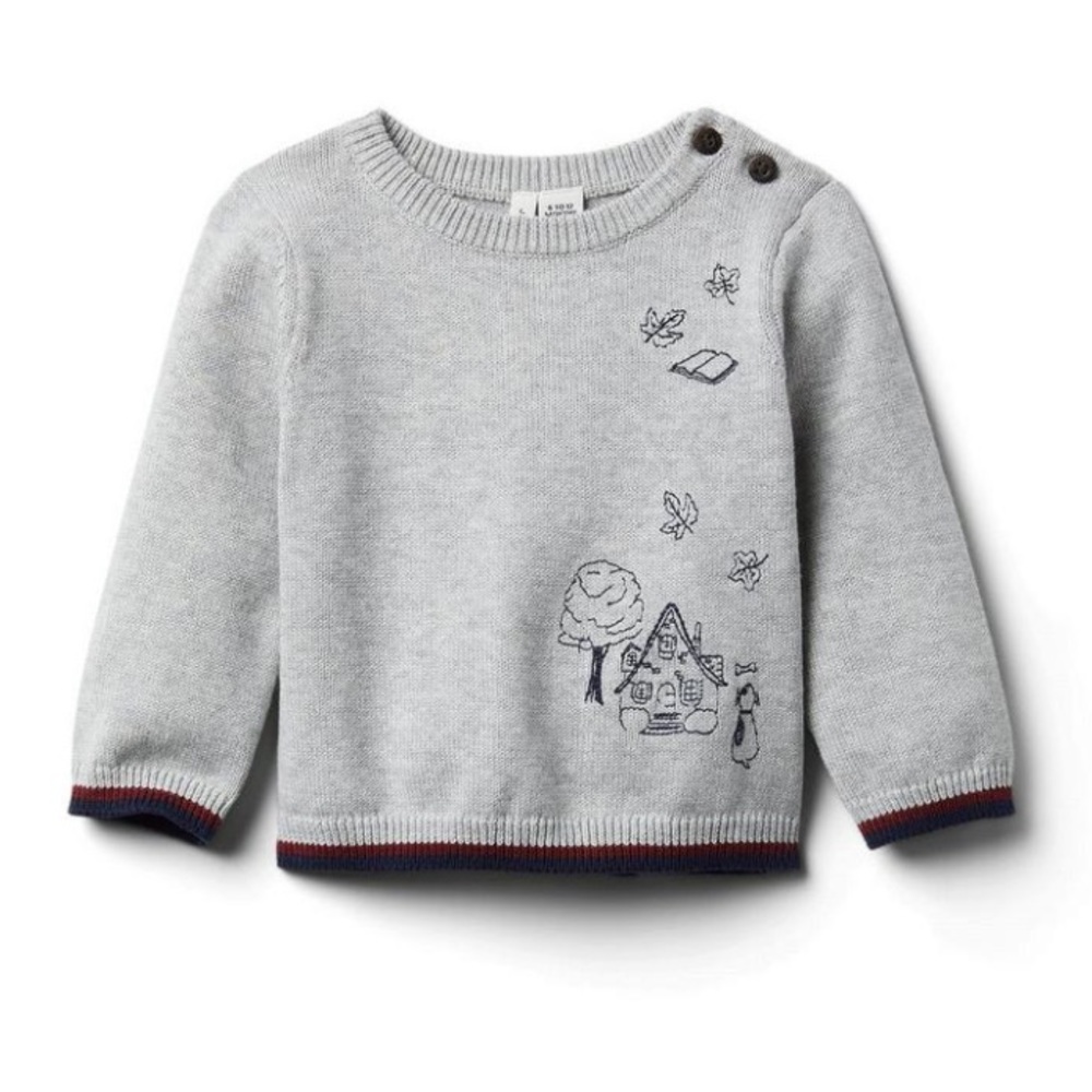 NWOT Janie and Jack embroidered sweater size 18-24M